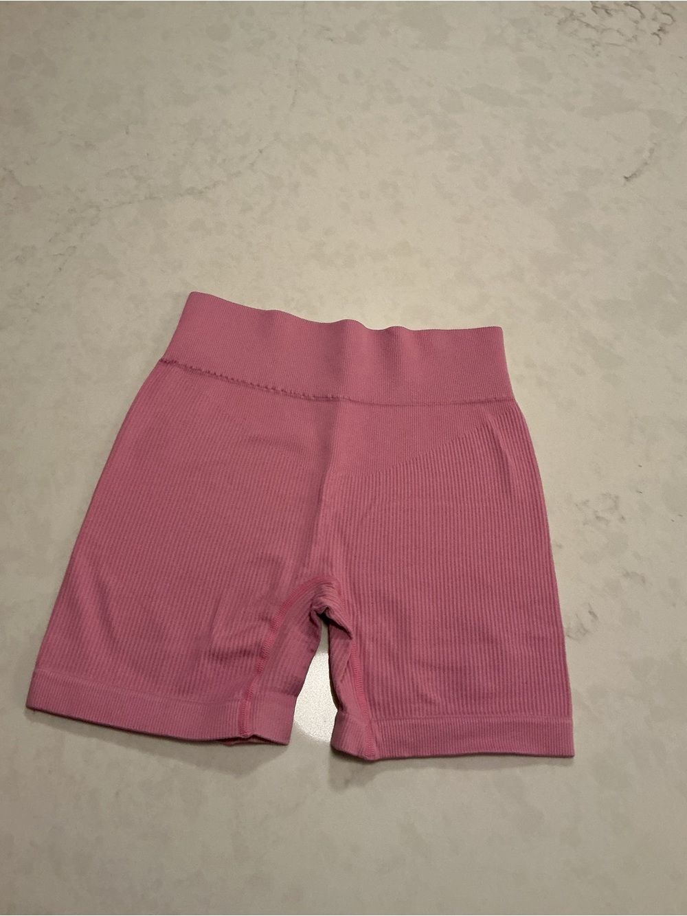 Seamless High-Waist Pink Athletic Bike Shorts